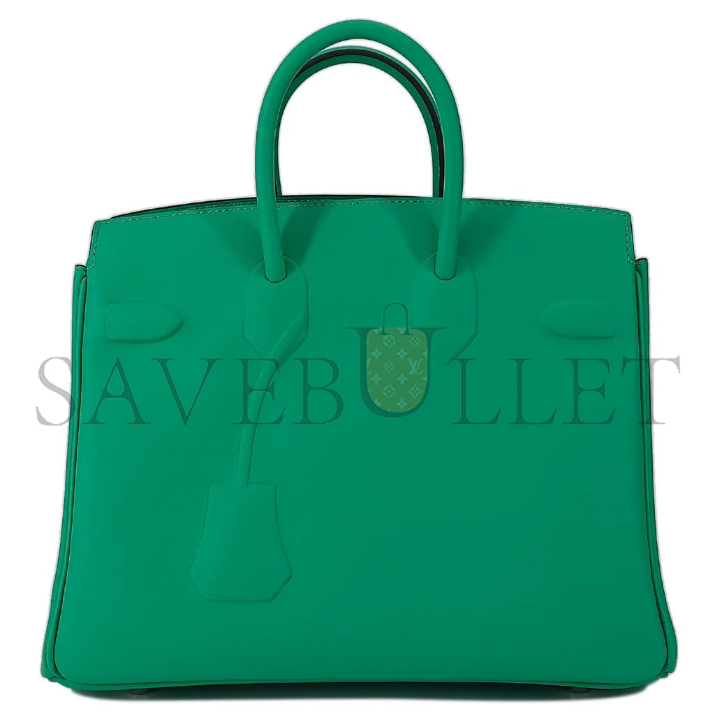 HERMÈS MASTER BIRKIN 25 SHADOW SWIFT LEATHER PHANTOM MINT GREEN BAG H082629CK60 (25*20*13cm)